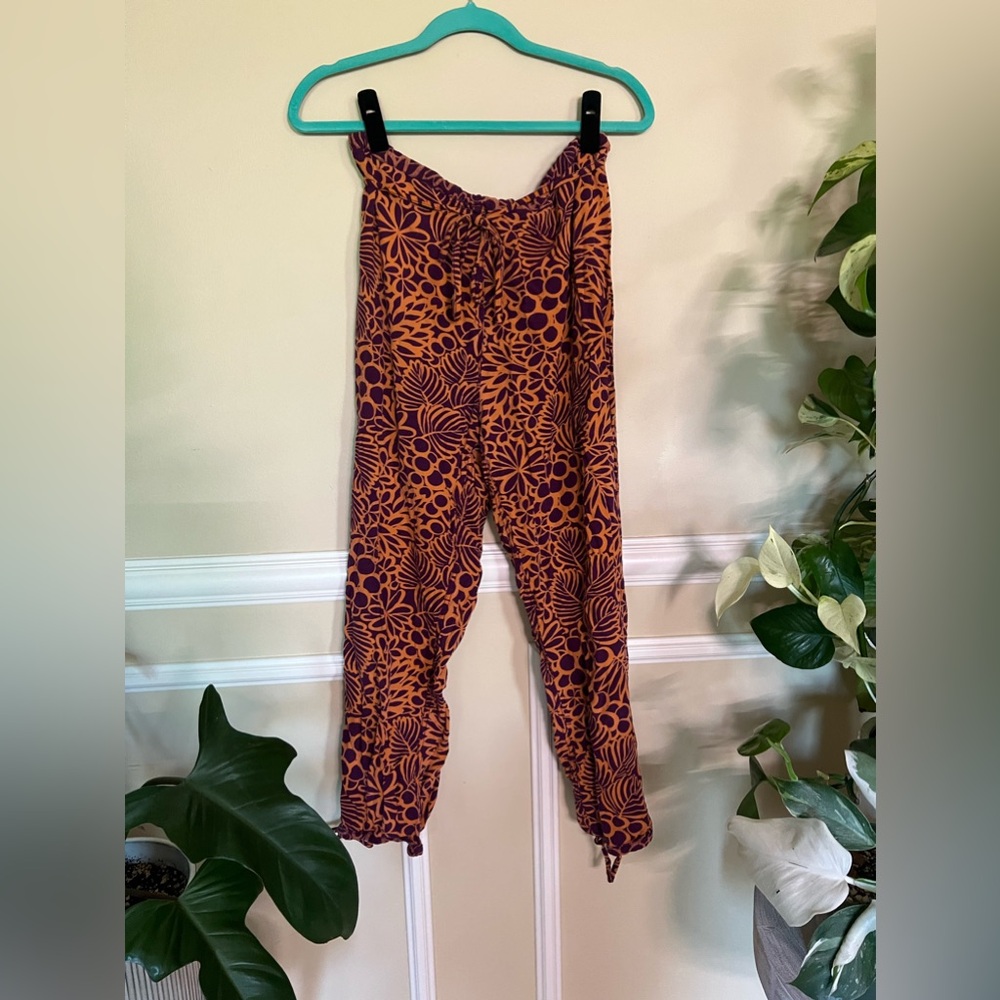 Sundance Boho Pants with Ties at Ankle & Drawstring Waist - Size Medium